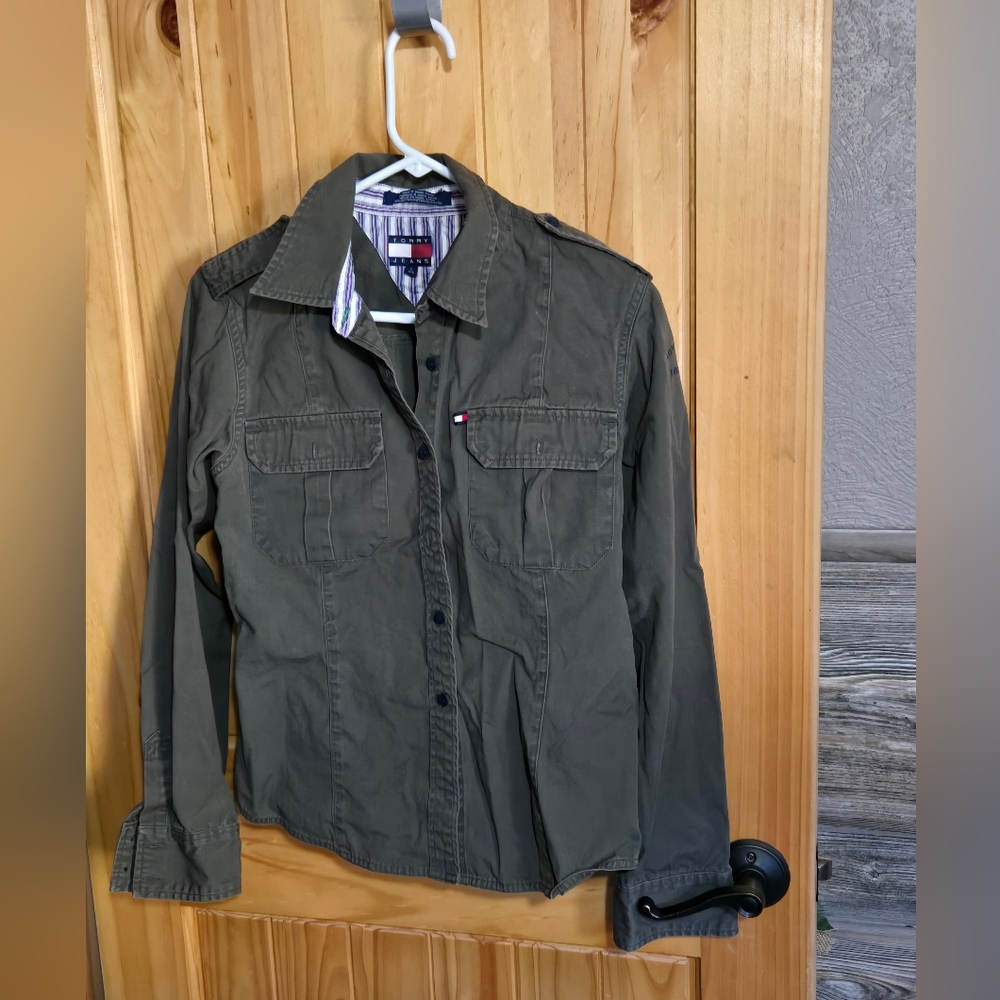 Tommy Hilfiger Button Down Long Sleeved Mens Size Large